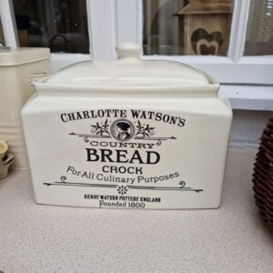 Farmhouse Vintage Style cream bread Bin Large Charlotte Watsons - SOLD