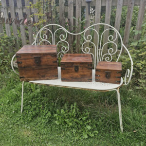 Set of 3 rustic chests