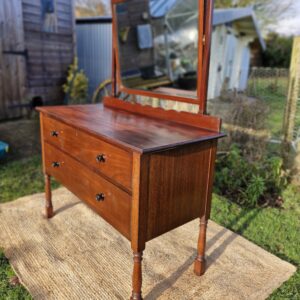 Antique Victorian Mahogany Set Of Drawers/ Dressing Table.
