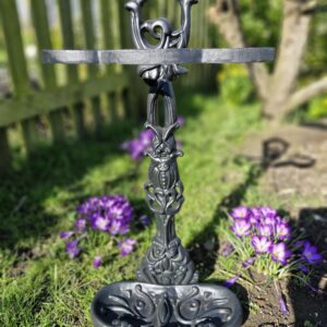 SOLD-A vintage Cast iron Umbrella and stick stand.