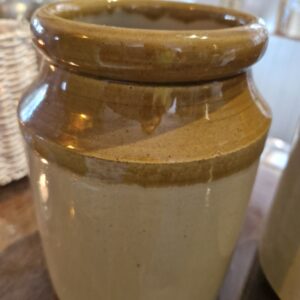 Vintage stoneware storage jar/ utensils pot.