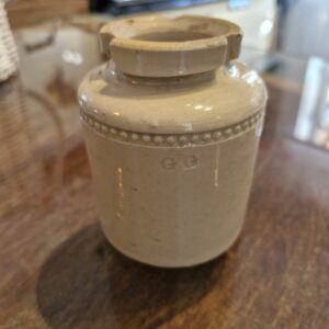 Antique English stoneware Pickle jar.