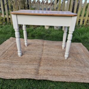 Gorgeous Little Antique Solid Pine, Hand Made Cream Table.