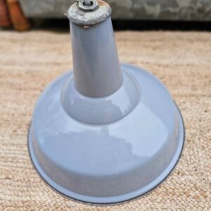 Large Antique Grey Enamel industriaL lamp