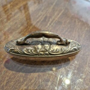 antique Art Nouveau cherub Victorian sterling silver nail buffer from 1896